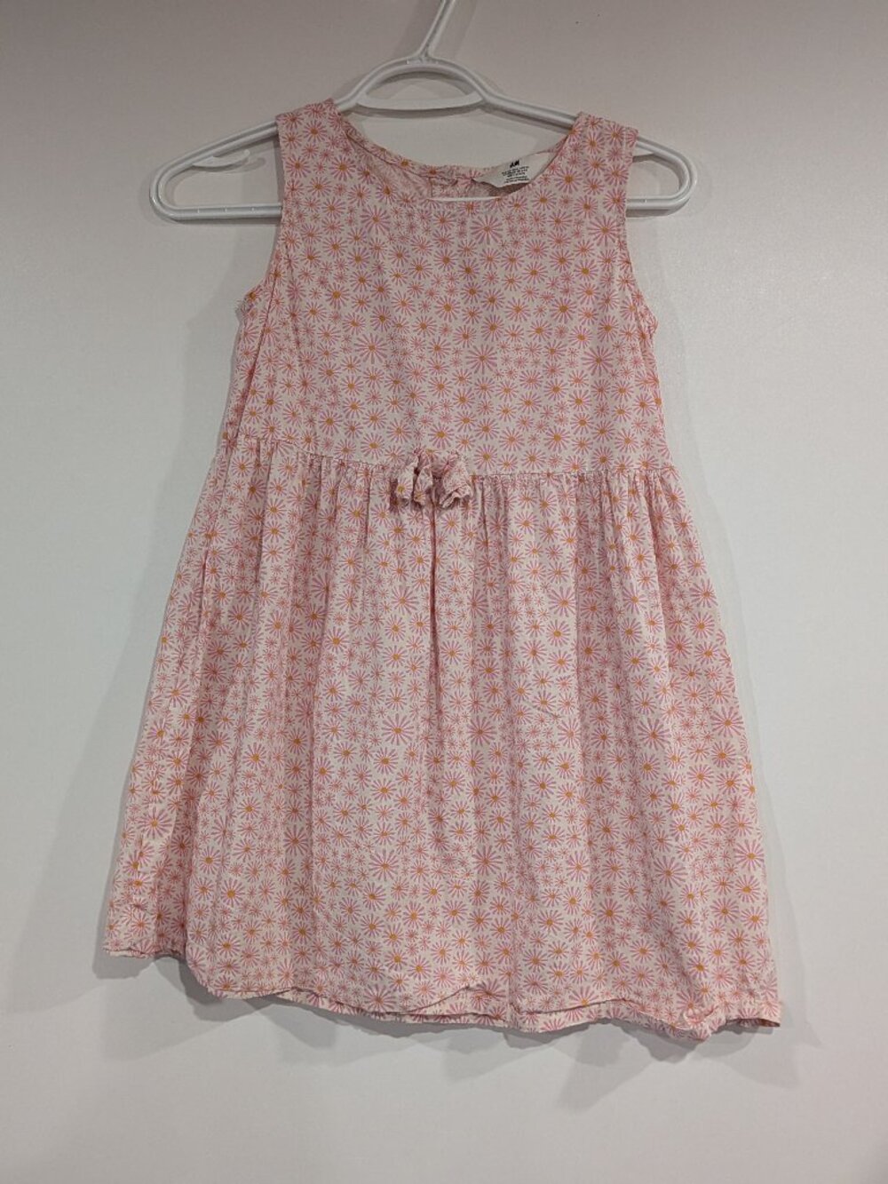 H&M Floral Sundress White Orange Pink Size 8